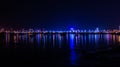 Night View of Bandra Worli Sea Link Bridge, Mumbai, India. This is a scenic constraction Royalty Free Stock Photo